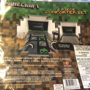 New in Package Minecraft Twin Comfort and Shams